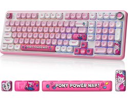 Draadloos Mechanisch Gaming Toetsenbord 101 Toetsen RGB Hot-Swap en Knoppenbediening