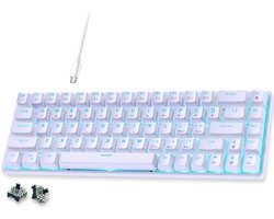 60% Mechanisch Compact Gaming Toetsenbord met Blauwe Backlight en Swappable Switches