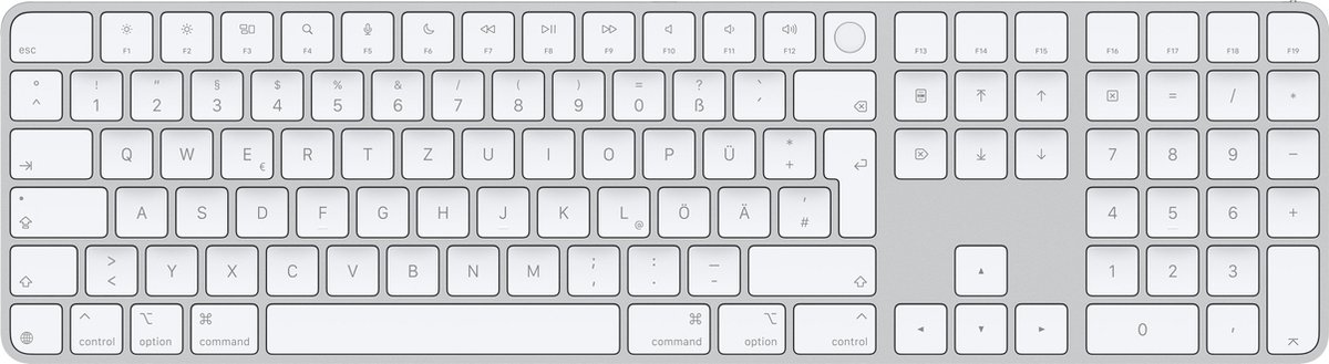 Apple Magic Keyboard Numeric with Touch ID QWERTZ White