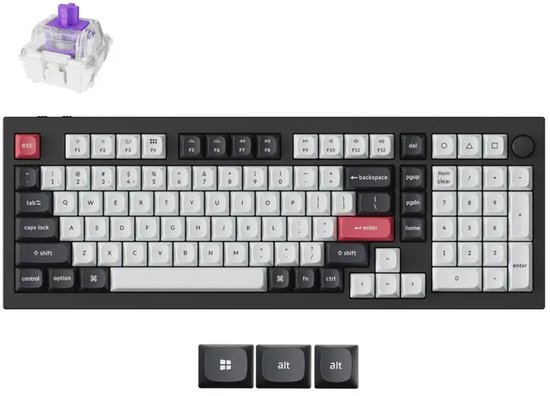 Keychron Q5 HE QMK toetsenbord nebula switch zwart