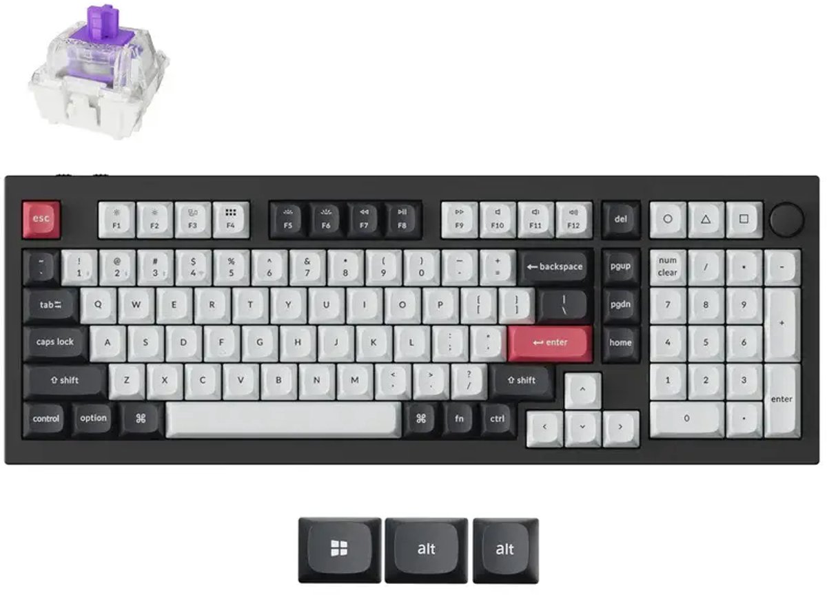 Keychron Q5 HE QMK toetsenbord nebula switch zwart