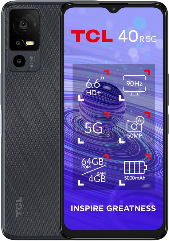 Smartphone TCL 6,6" Octa Core 4 GB RAM 64 GB Zwart