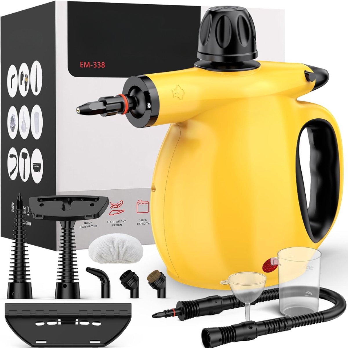 MIRA® Stoomreiniger badkamer - Stoomreiniger - Stoomreinigers - Geel - 28cm x 25cm x 16cm