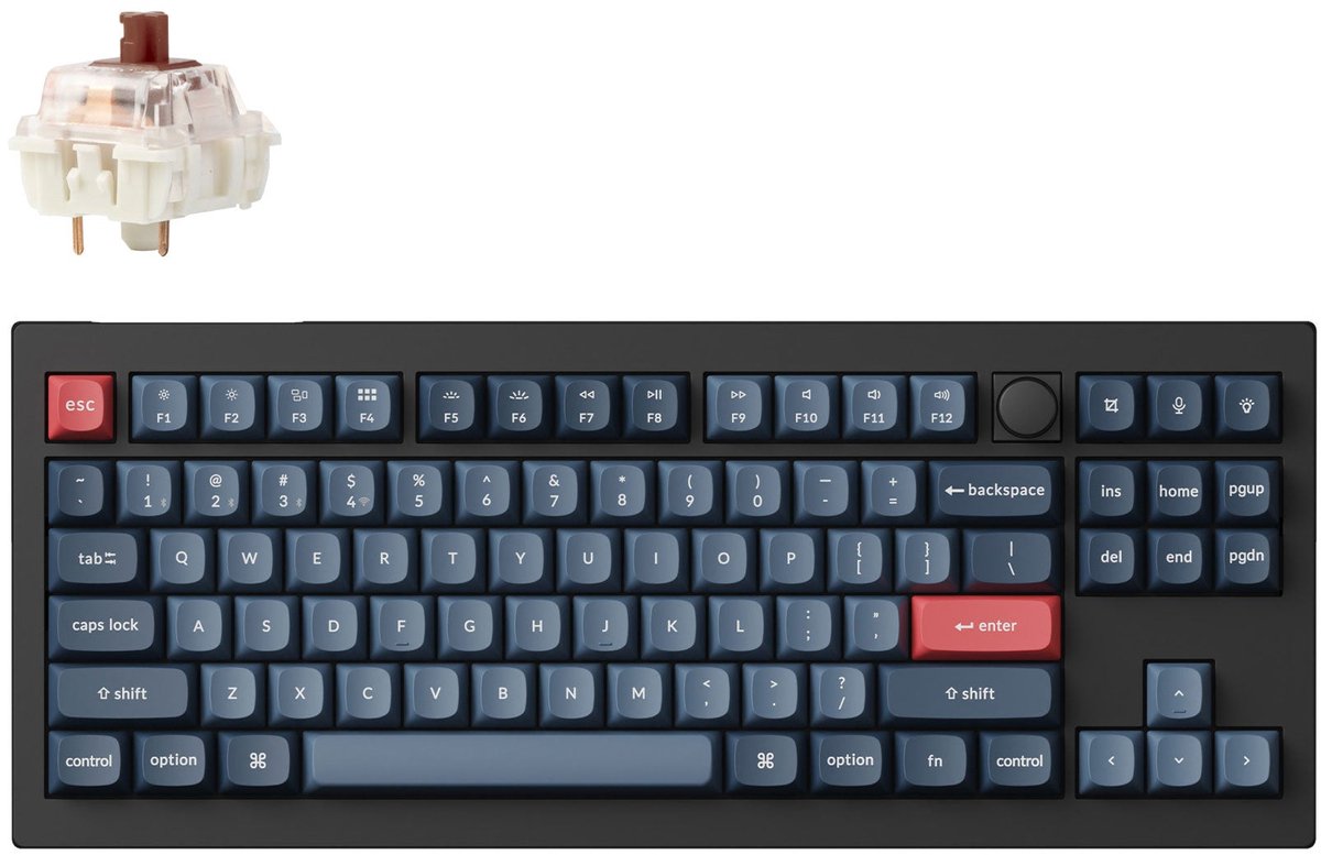 Keychron V3 Max QMK/VIA gaming toetsenbord brown switch