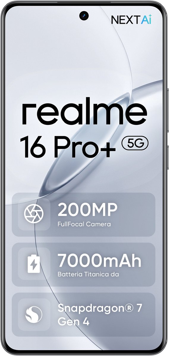 realme 16 Pro+ 17,3 cm (6.8") 5G USB Type-C 12 GB 512 GB 7000 mAh Grijs