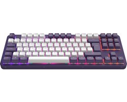 Dark Project - ALU87A - Mechanisch Gaming Toetsenbord ISO (DE) - Violet/Wit
