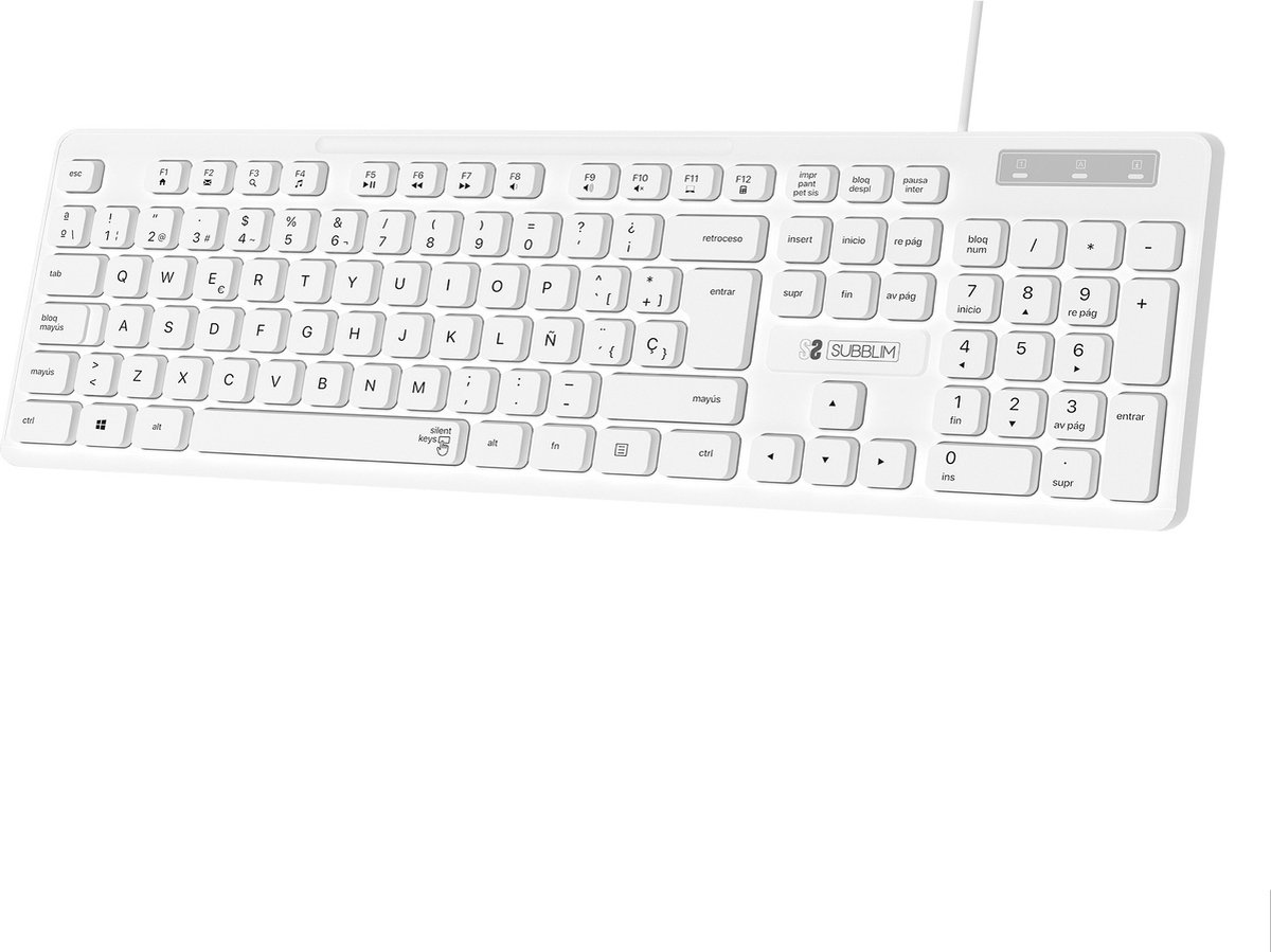 Keyboard Subblim SUBKBC0SSK51 White