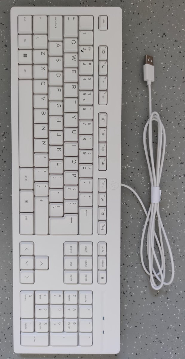 HP 125 USB toetsenbord wit qwerty bedraad N51147-L31