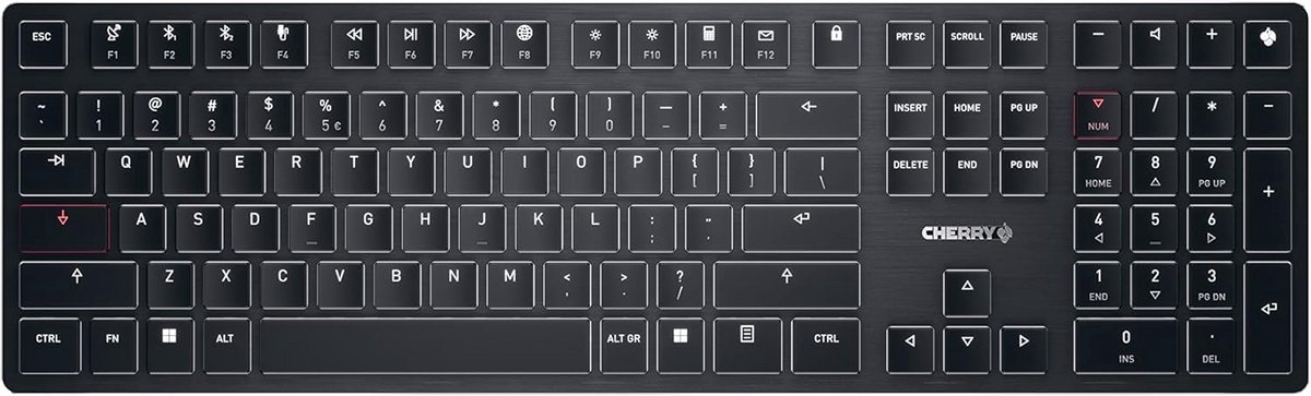 Ultra Plat Mechanisch Toetsenbord Draadloos Multi-device QWERTY Batterij Oplaadbaar Zwart