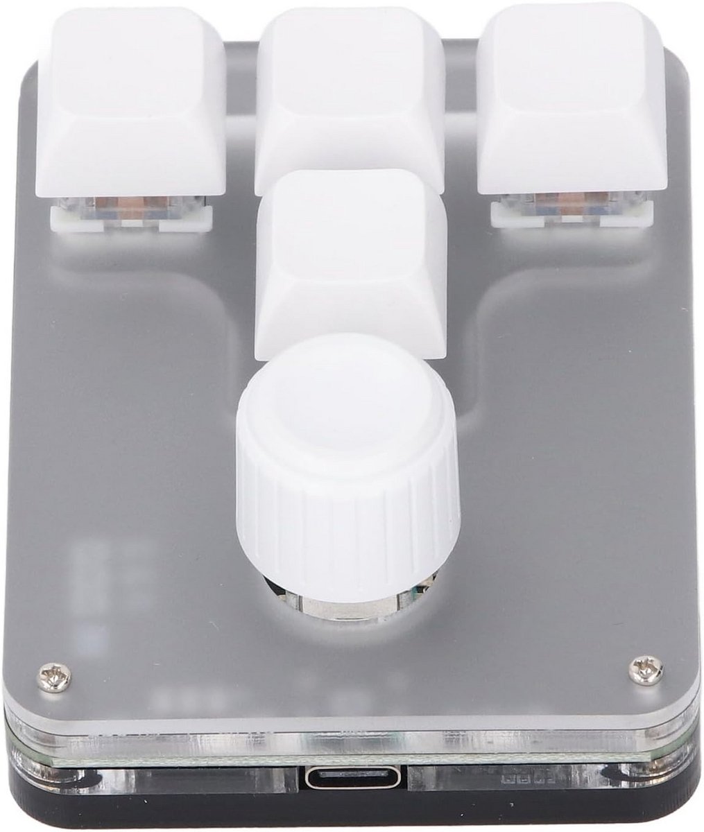 Mechanisch Toetsenbord met 4 Toetsen en Blauwe Schakelaars voor Gaming en Kantoor