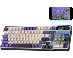 CLVP® Mechanical Keyboard - Mechanisch Toetsenbord Gaming - Wit en Paars