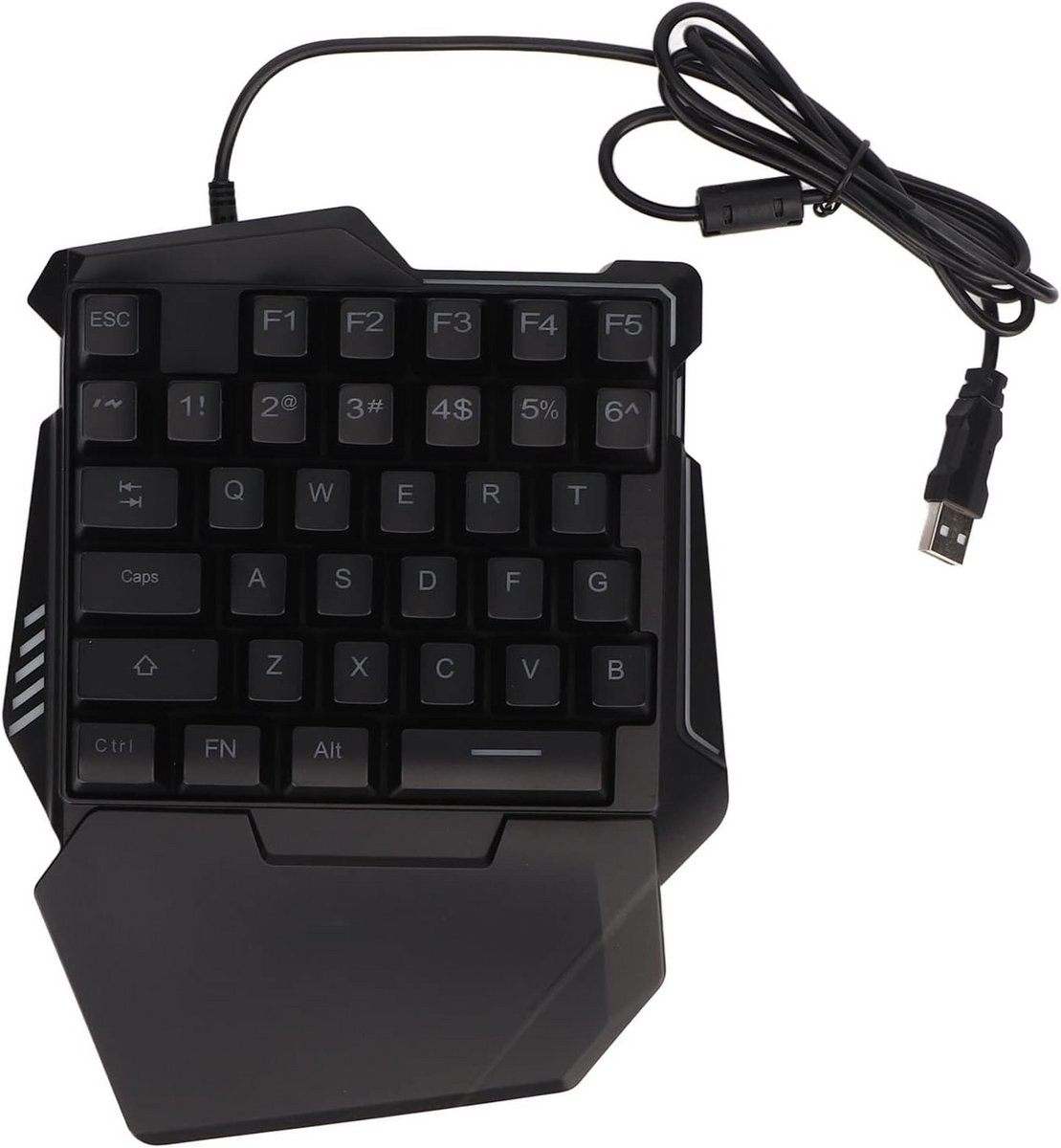 Ergonomisch Gaming Toetsenbord met 35 Toetsen en RGB Verlichting | USB One-Handed Toetsenbord