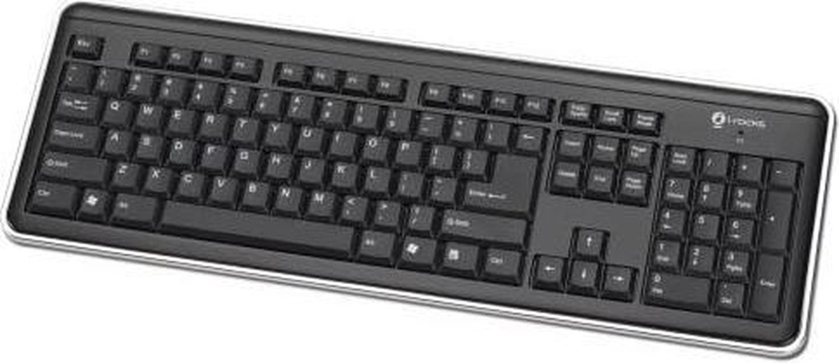 I-Rocks - 104-Key 2.4Ghz Draadloos QWERTY Toetsenbord Zwart