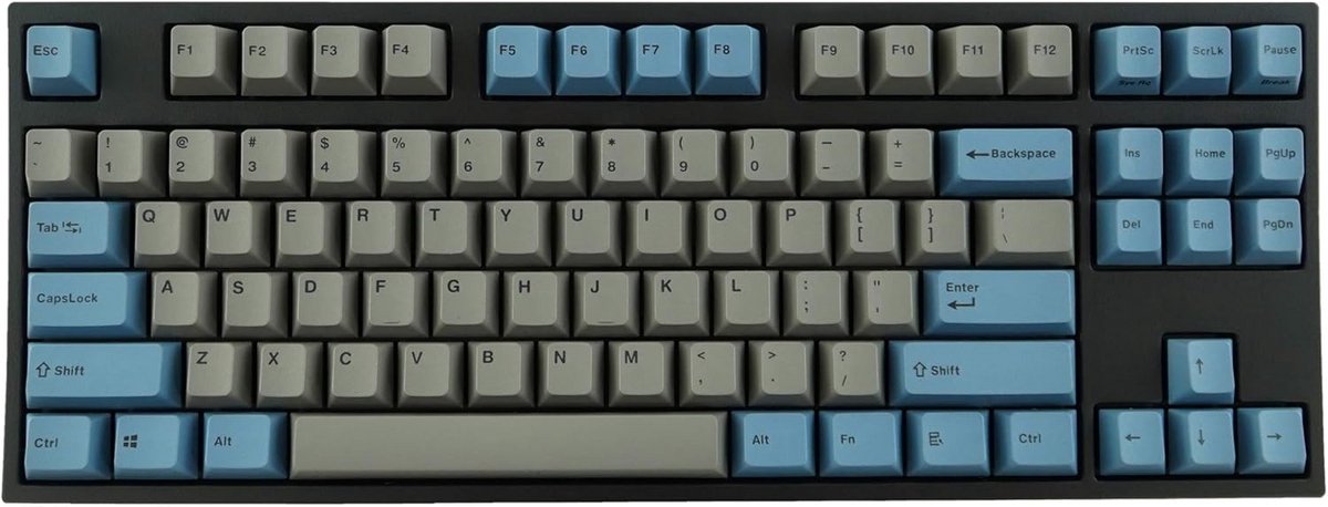 Compact Mechanisch Toetsenbord 87 Toetsen PBT Doubleshot Keycaps Cherry MX Switches USB PS/2