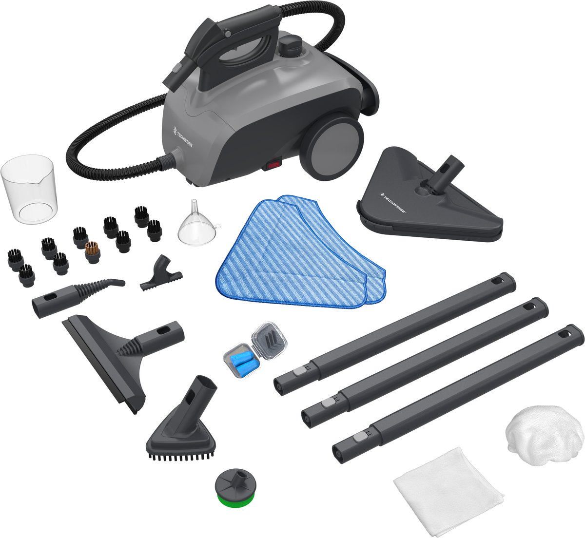 Techweise TS1 - Stoomreiniger - 3,6 bar - 45 min stoomtijd - 25 accessoires