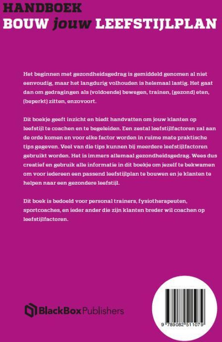 Handboek bouw jouw leefstijlplan