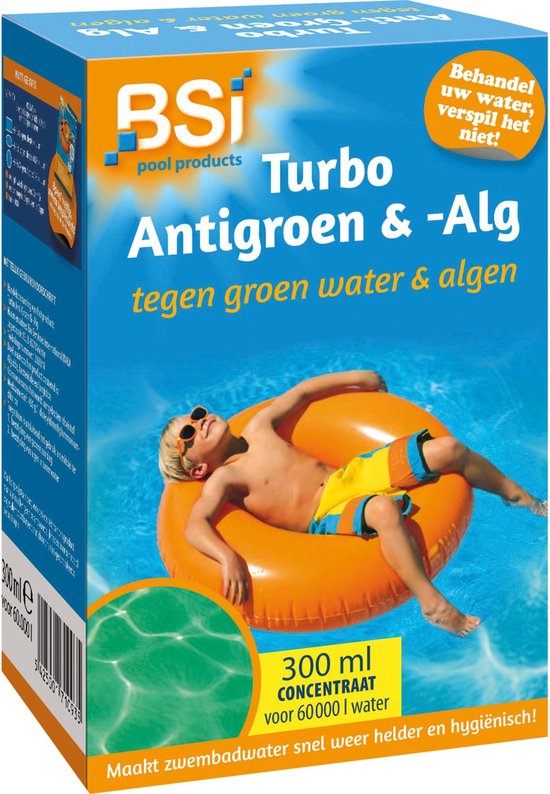 Bsi Turbo anti- en alg zwembad 300 ml Zwembadonderhoud - - Groen