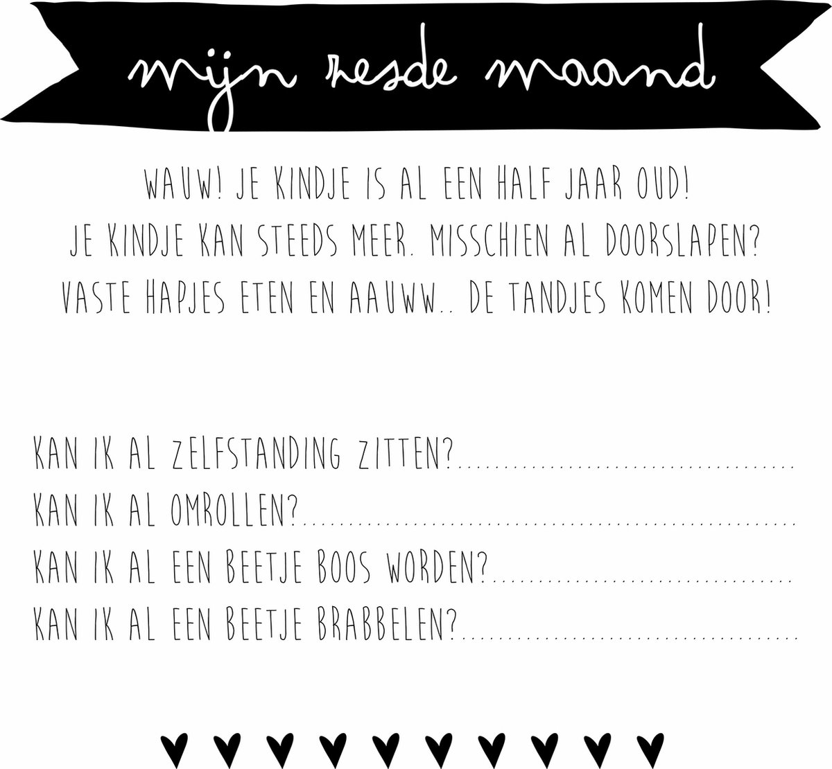 Mijn eerste jaar - Zwart