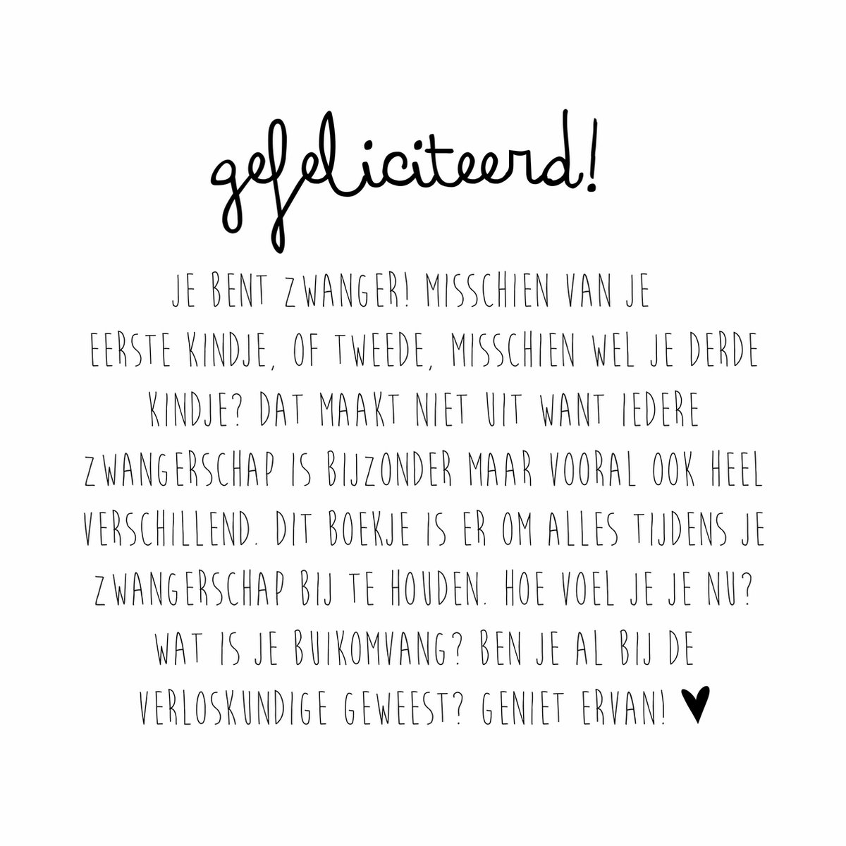 Mijn negen maanden boek - Zwart