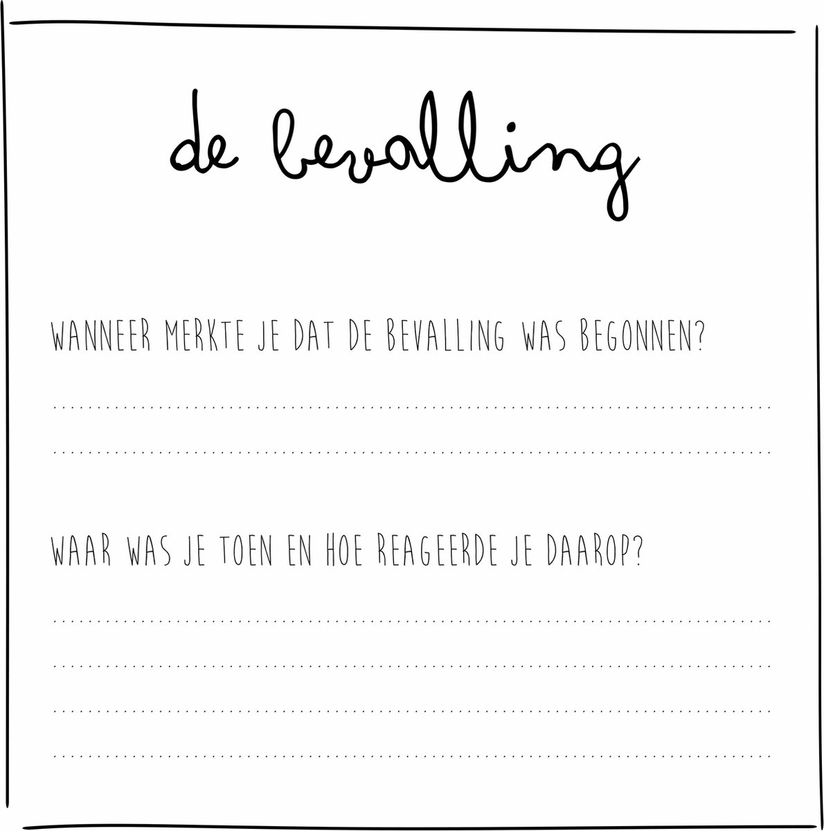 Mijn negen maanden boek - Zwart