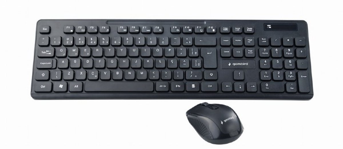 Gembird KBS-WCH-03 toetsenbord RF draadloos + USB QWERTY Engels Zwart - Silent typing