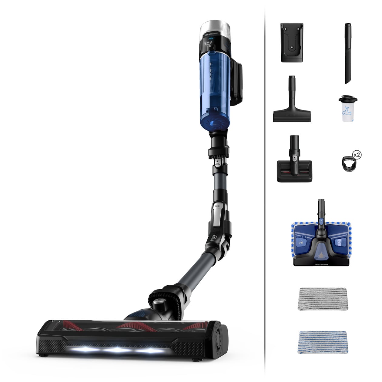 Rowenta RH20C7 X-Force Flex 9.60 - Animal Care + Aqua Steelstofzuiger zonder zak - Zwart