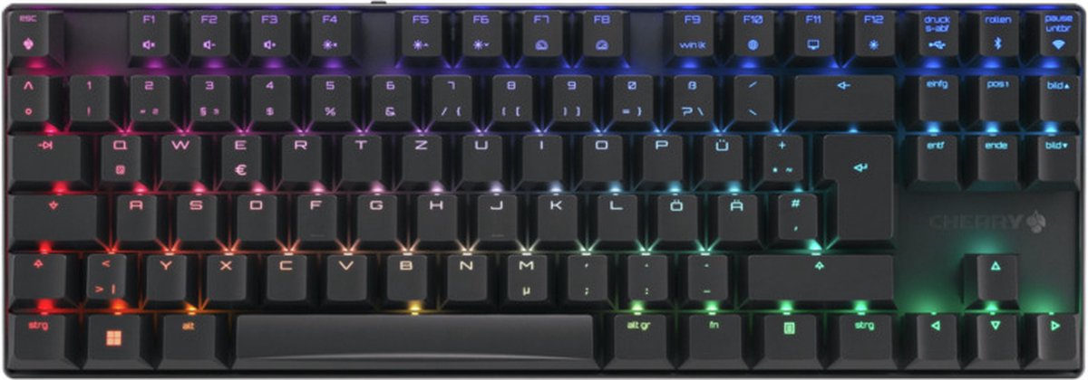 CHERRY MX 8.2 TKL Wireless RGB toetsenbord RF-draadloos + Bluetooth QWERTZ Duits Zwart