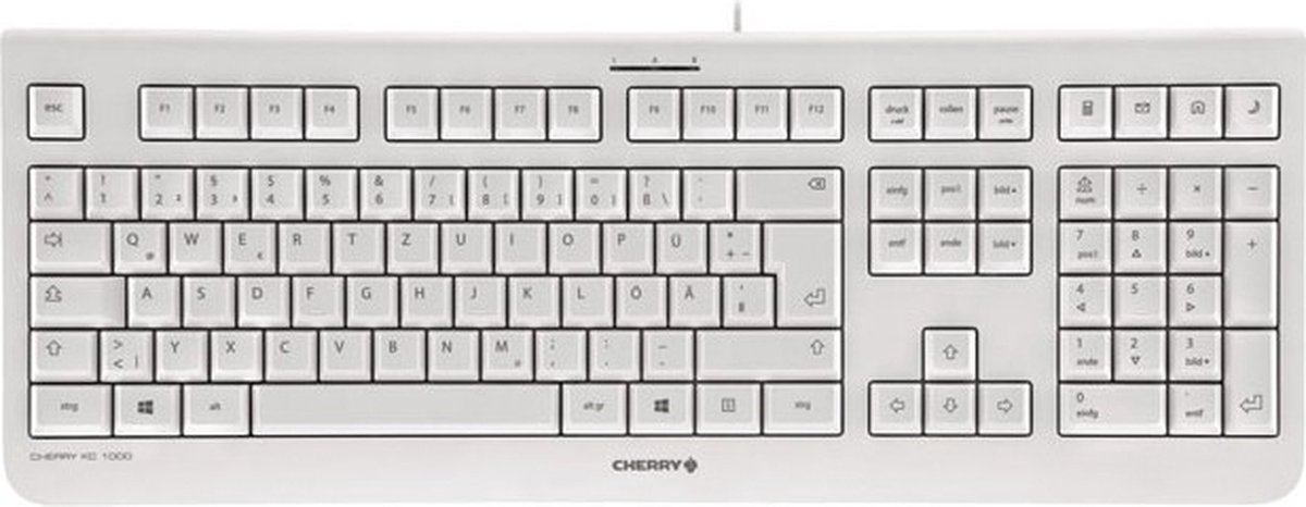 CHERRY KC 1000 toetsenbord Thuis USB Zwitsers Grijs