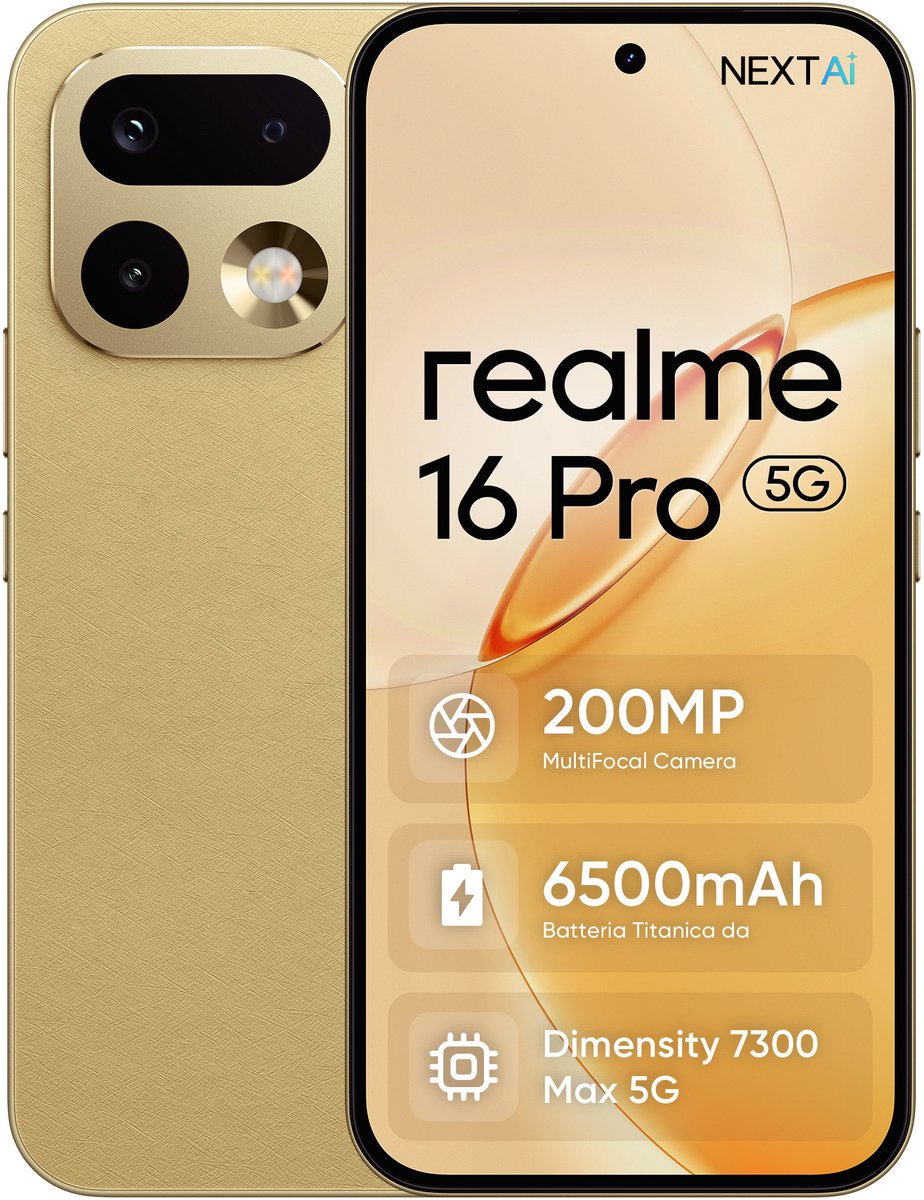 Realme 16 Pro 5G - 8 GB 256 GB - Goud