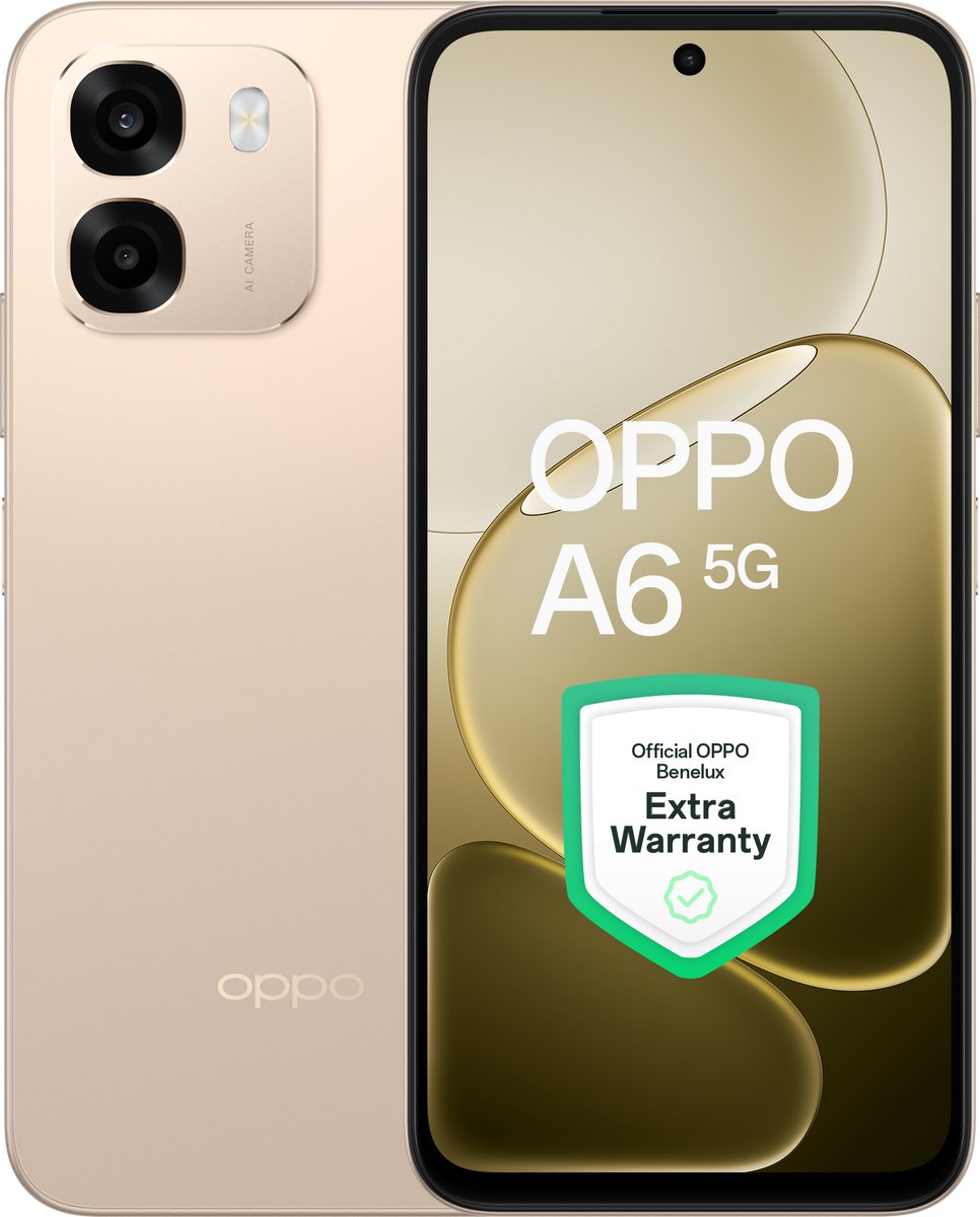 OPPO A6 5G 6+256GB Aurora Gold - Extra Garantie