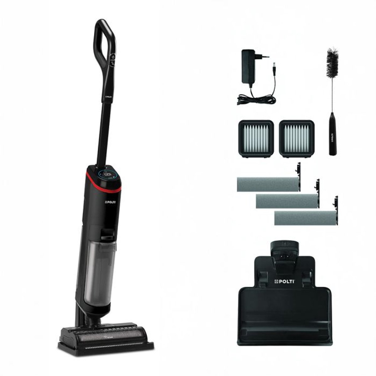 Polti RollySteam WD40C 4-in-1-stofzuiger dweil, en stoomfunctie