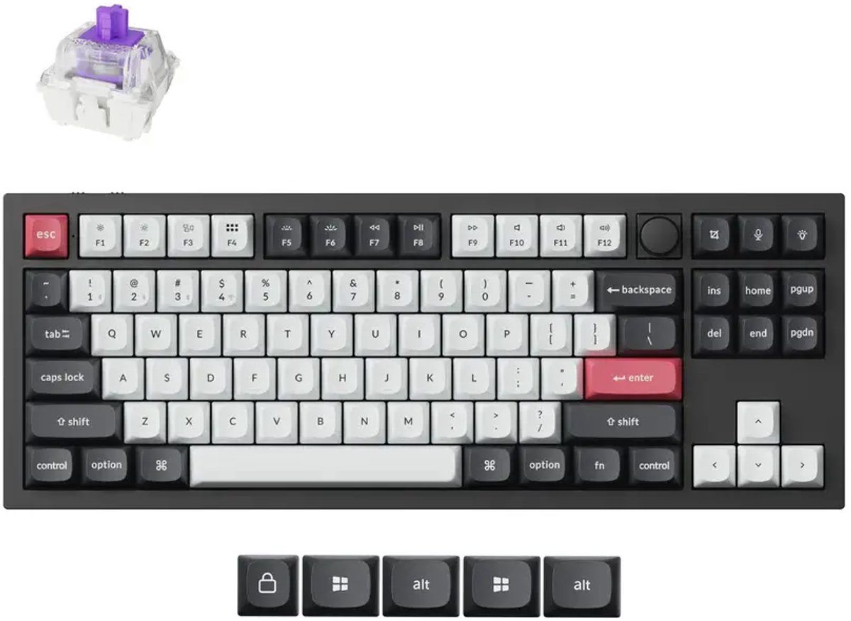 Keychron Q3 HE QMK toetsenbord nebula switch