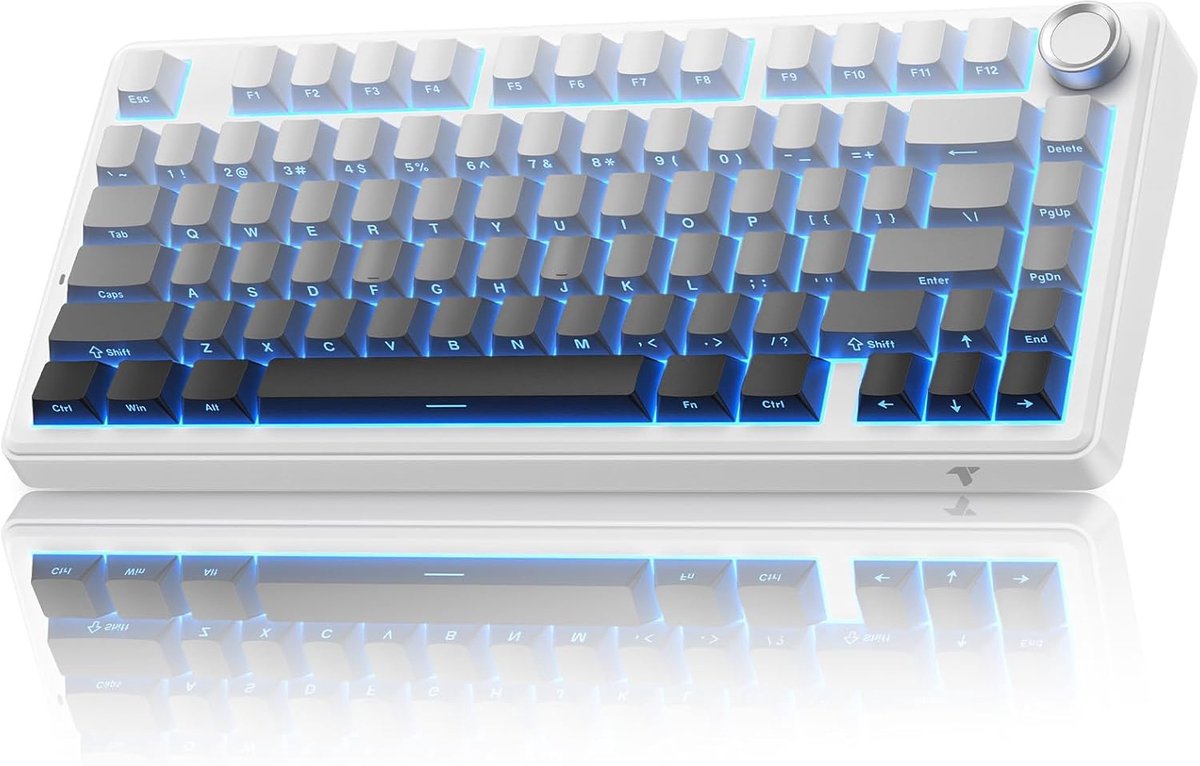 Mechanisch gamingtoetsenbord 75% QWERTY met hot-swap en RGB verlichting