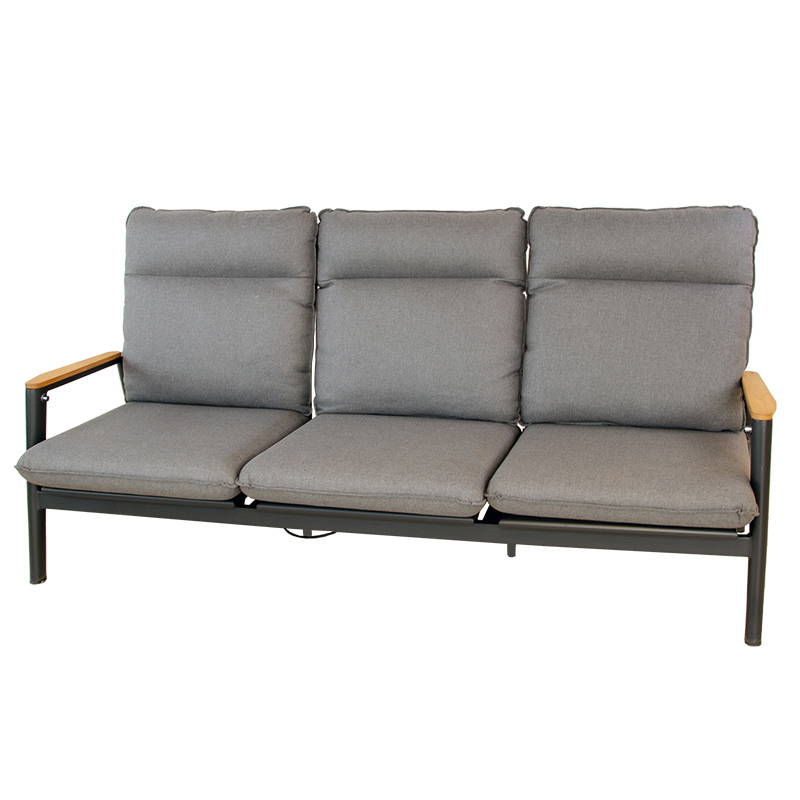 Oosterik Home Merino lounge 3-zitsbank midnight grey - - Grijs