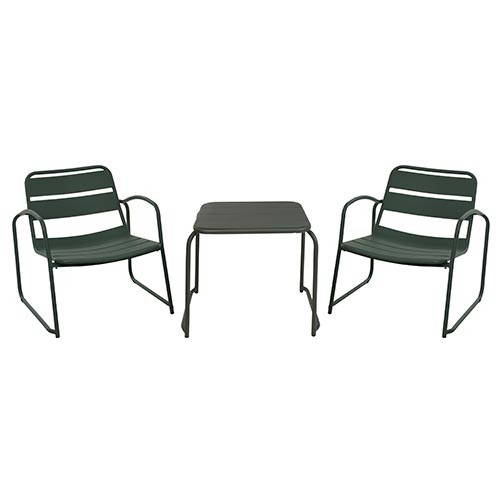 Buitengewoon de Boet Balkonset 3-delig donker tuinmeubel - - Groen
