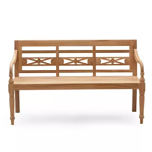 Buitengewoon de Boet Teak Stationsbank 150 cm - - Bruin