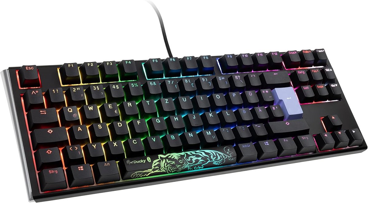 Mechanisch Gaming Toetsenbord TKL Zwart Wit RGB