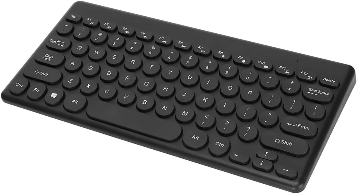 Compact Draadloos Toetsenbord met USB-Ontvanger - Stil & Slank QWERTY UK Layout