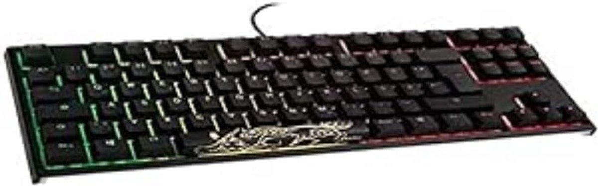 Mechanisch Gaming Toetsenbord Compact TKL Zwart PBT Switches Snel Zilver RGB Verlichting