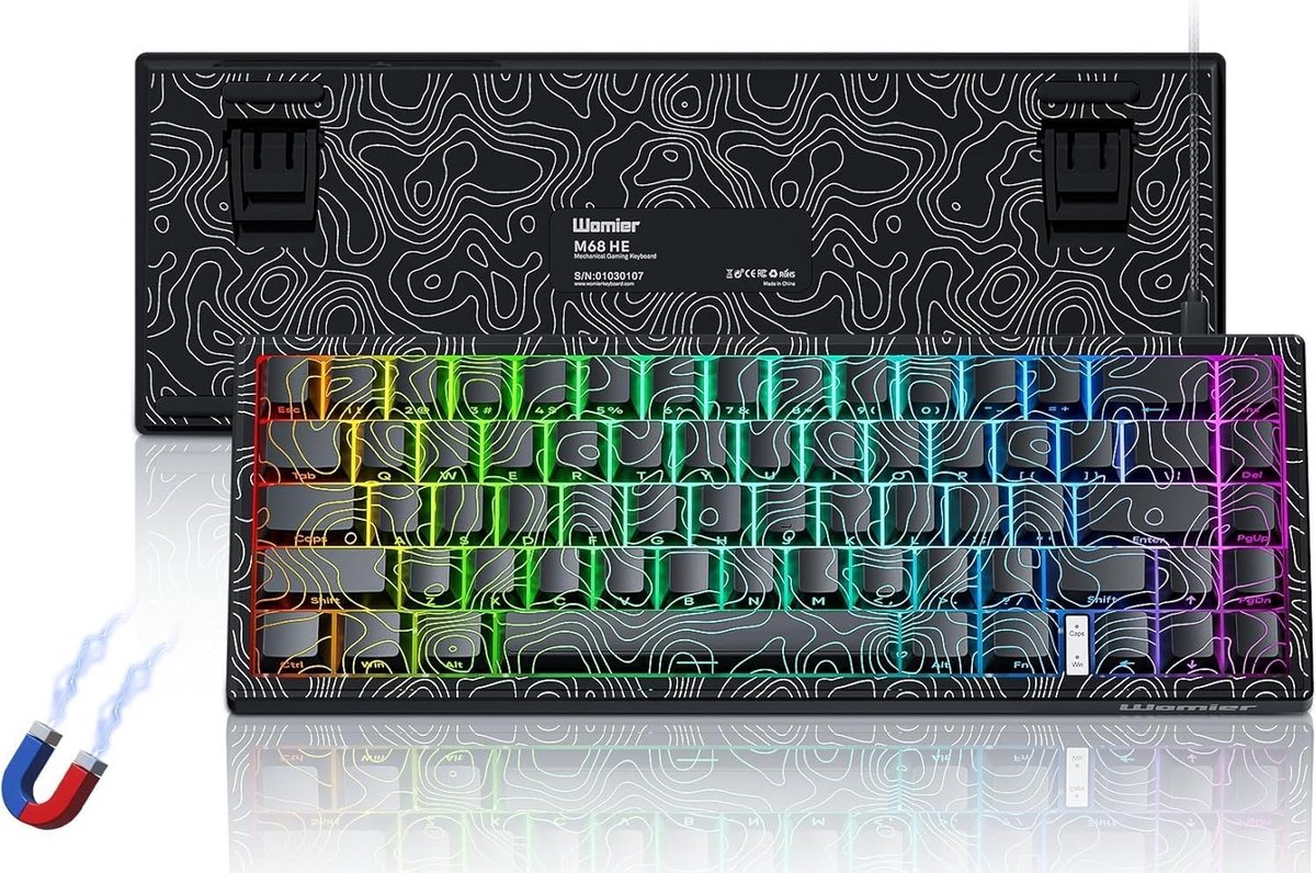 60% Mechanisch Gaming Toetsenbord met Magnetische Switches en RGB Verlichting