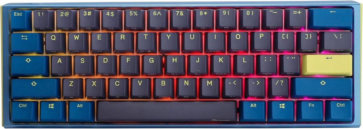 Compact 60% Gaming Toetsenbord met RGB Verlichting - Mechanische MX Clear Switches | US Layout