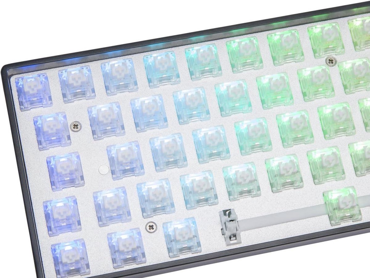 65% Mechanisch Gaming Toetsenbord Hotswap ISO UK Layout Wit