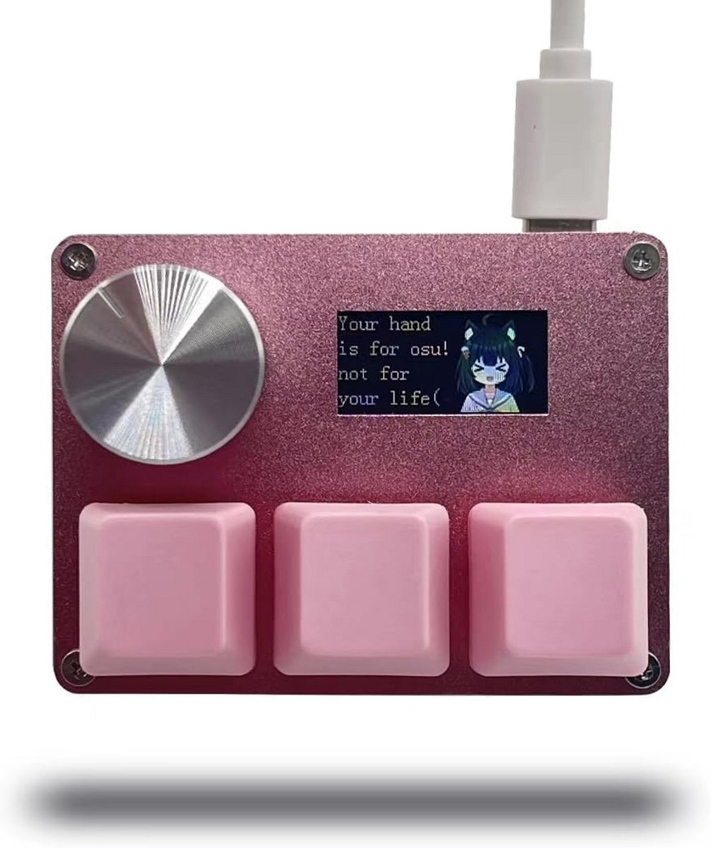 Mini Macro Toetsenbord met Hall Schakelaars, IPS Kleurenscherm en Programmeerbare Knoppen