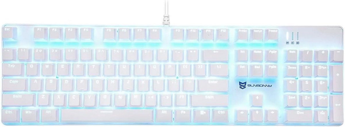 Full Size Mechanical Gaming Keyboard met Backlight en Blauw Schakelaars