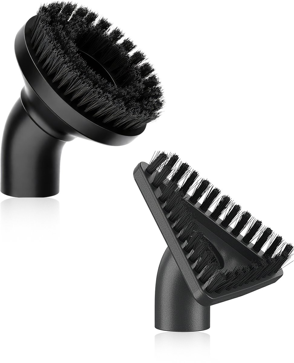 FLOWSTEAM® Handstoomreiniger - 2 x Losse Borstel (Driehoekige stoomborstel & Grote ronde borstel)