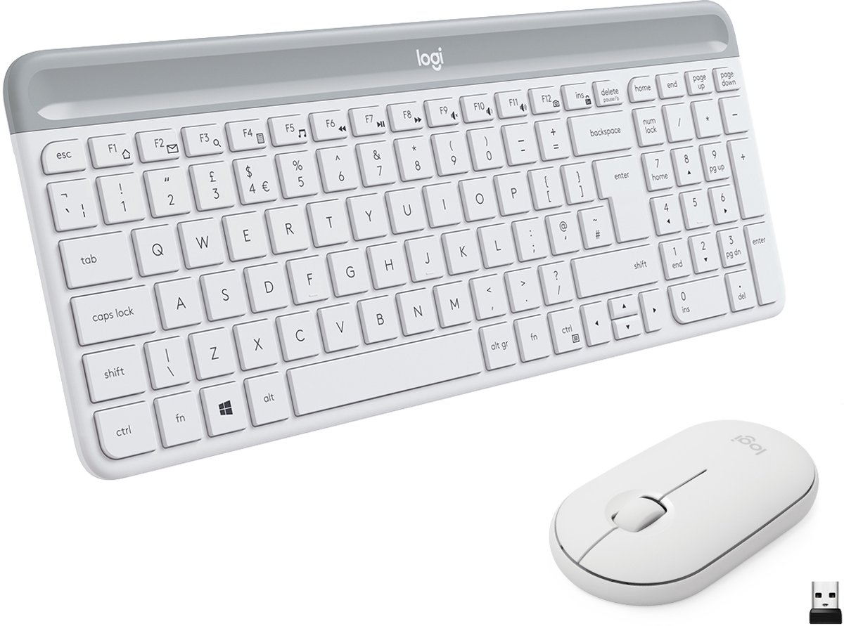 Logitech MK470 toetsenbord Inclusief muis USB QWERTY Italiaans Wit