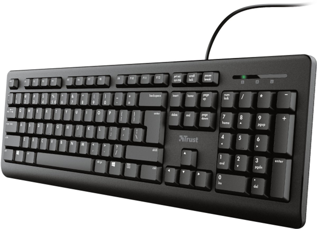Trust TK-150 toetsenbord Kantoor USB QWERTY Italiaans Zwart