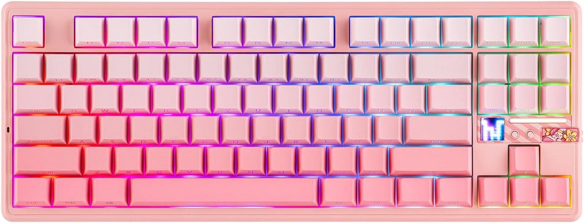 Draadloos TKL Mechanisch Gaming Toetsenbord Hot-Swap Gasket Mount RGB