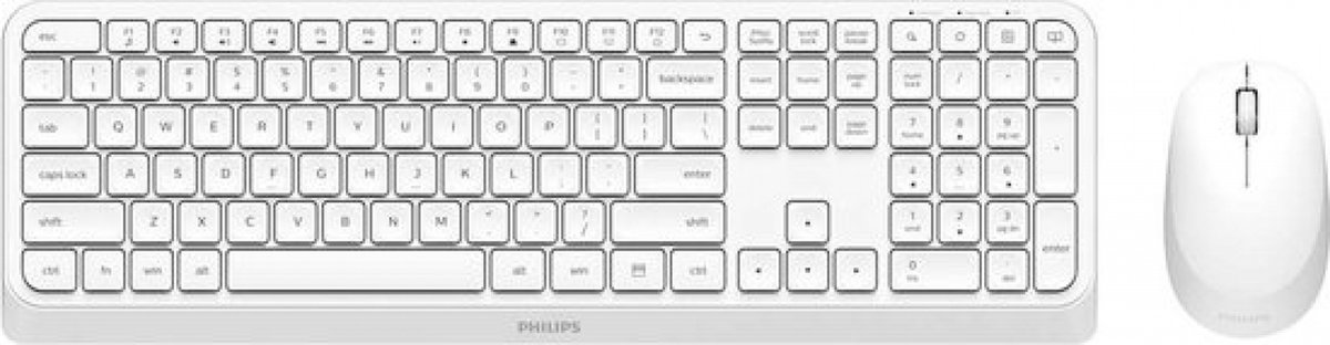 Philips 3000 series SPT6307W/34 toetsenbord Inclusief muis RF Draadloos QWERTY Engels Wit