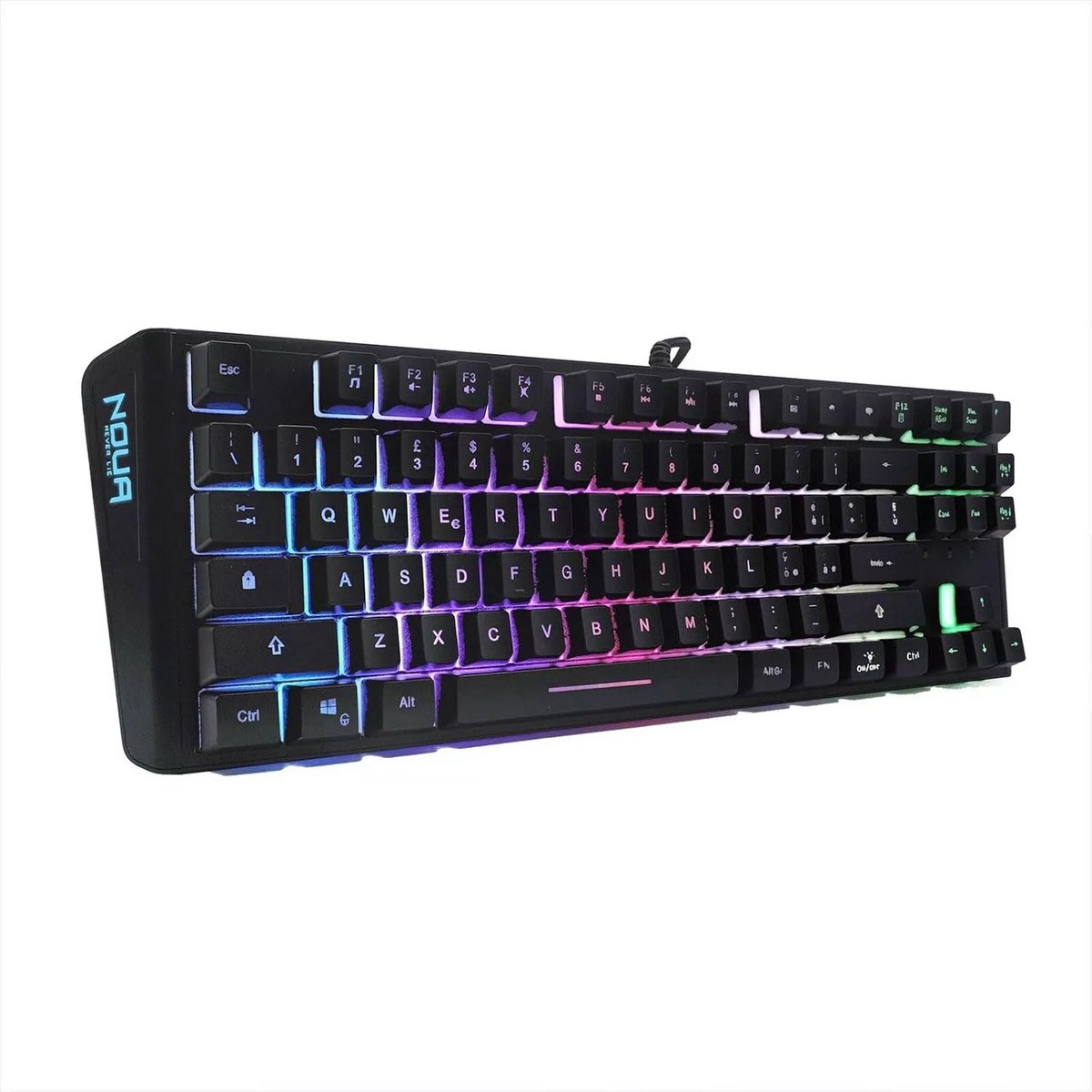 RGB Gaming-toetsenbord QWERTY met 87 toetsen en Multimedia-toetsen